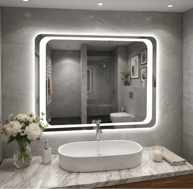 Зеркало з LED підсвіткою LG Deep Blur 800×700мм – стиль і функціональність у вашому інтер'єрі!